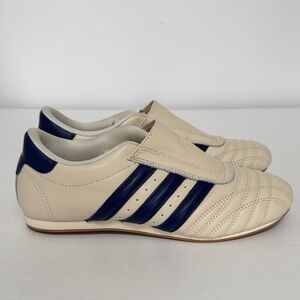 Womens Adidas “Taekwondo” Cream and Navy Athletic Sneakers NWT